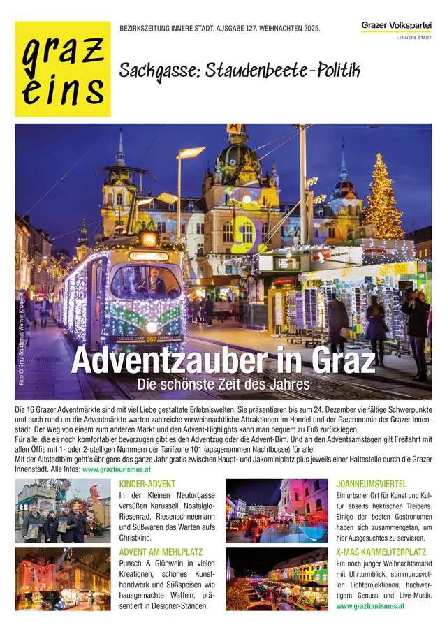 Bezirkszeitung Weihnachtsausgabe graz-eins Nr. 127